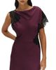 Elodie Maris Dress in Plum Black