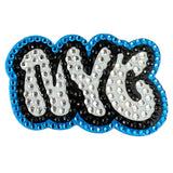 New NYC 2" Rhinestone Sticker