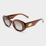 Le Specs Nouveau Vie in Chocolate Brown/Khaki