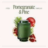 Scented Candle - Pomegranate & Pine - 7oz | La Jolie Muse