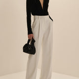 THE VELVET DATE BLOUSE in Black