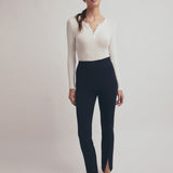 Henley Ribbed Long Sleeve