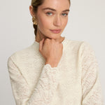Cierra Top in White / Nude Lace