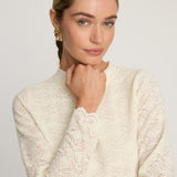 Cierra Top in White / Nude Lace