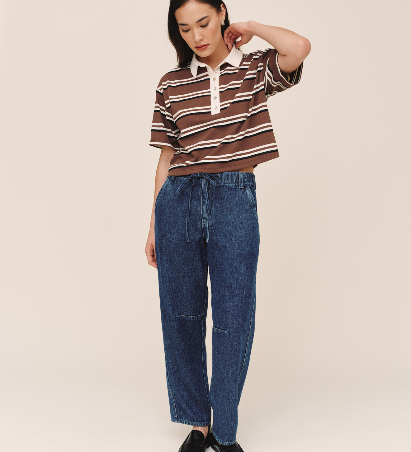B20216-L96-304 - CROP POLO TEE
