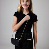 Gold Rush Ryan Black Tweed Skirt