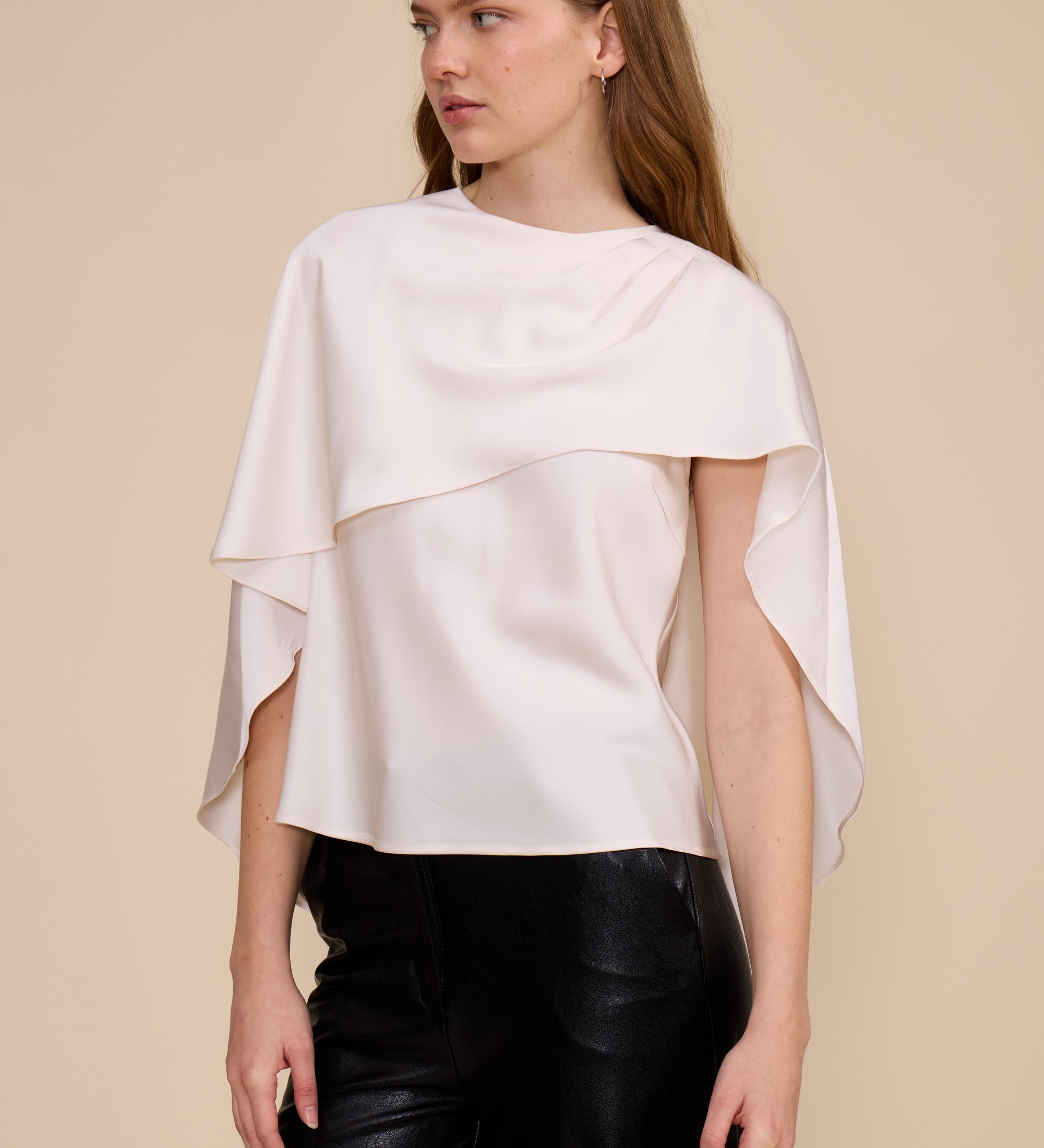 T5813 FIONA CAPE SATIN TOP