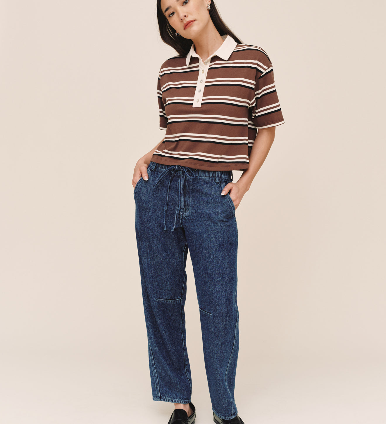 B20216-L96-304 - CROP POLO TEE