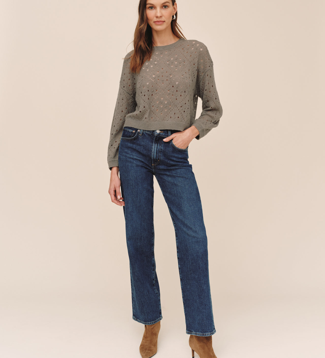 B20105-L54-304 - BALLOON SLEEVE SWEATER