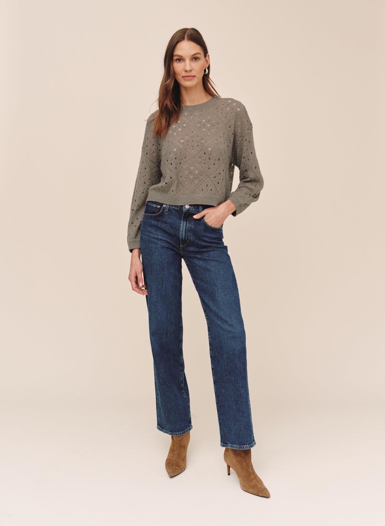 B20105-L54-304 - BALLOON SLEEVE SWEATER