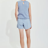 Melissa Nepton Olive Chambray Denim Top