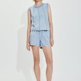 Melissa Nepton Olive Chambray Denim Top