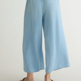 Bella Dahl Ruffle Waist Wide Leg Crop Pant