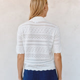 Bella Dahl Short Sleeve Button Down Sweater