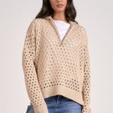 Elan 1/2 Zip Sweater in Oatmeal