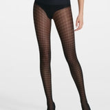 Commando Houndstooth Sheer Tights in Black
