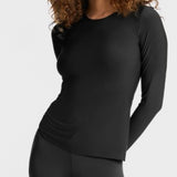 Commando Butter Long Sleeve Crew Neck in Black