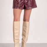 Elan Faux Leather Shorts