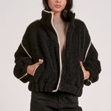 Elan Black and Off White Jacket