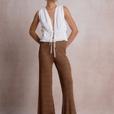 Elan White Sleeveless Top