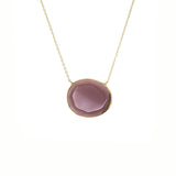 Marlyn Schiff Faceted Amethyst Glass Necklace