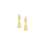 Marlyn Schiff Double Teardrop Post Earring with Pave Starbursts