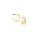 Marlyn Schiff Double Row Stone Post hoop Earrings