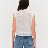 Wren Eyelet Scalloped Top