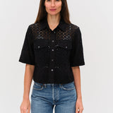 Tove Eyelet Double Pocket Top