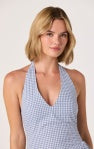 Meana Blue Gingham Dress