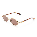 Le Specs Icicle in Bright Gold/Smokey Brown