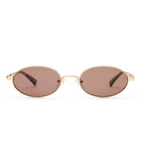 Le Specs Icicle in Bright Gold/Smokey Brown