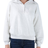 Normal Fleece Buttoned Popover Sweatshirt