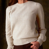 Olivia Pointelle Crew Sweater