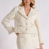 Cream Tweed Blazer