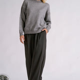 Studded Grey Crewneck Sweater