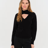 Taylor Criss Cross Key Hole Sweater