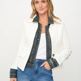Six/Fifty Clarissa Mixed Media Denim Jacket