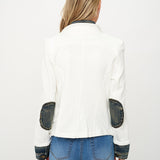 Six/Fifty Clarissa Mixed Media Denim Jacket