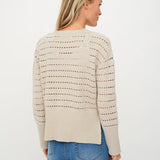 Six/Fifty Jaden Crochet Crew Neck Sweater