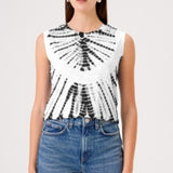 Goldie Tee Sleeveless White and Black Tank