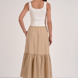 Elan Mixed Media Maxi Dress