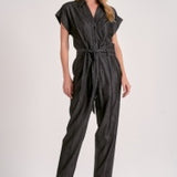 Elan Utility S/S Belted Jumpsuit