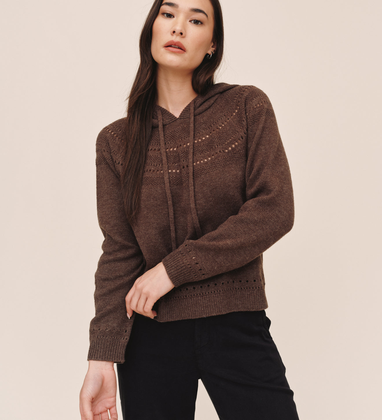 B20258-M27-304 - POINTELLE FAIRISLE HOODIE