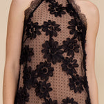 DR5995 LINDA LACE HALTER MINI DRESS