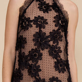 DR5995 LINDA LACE HALTER MINI DRESS