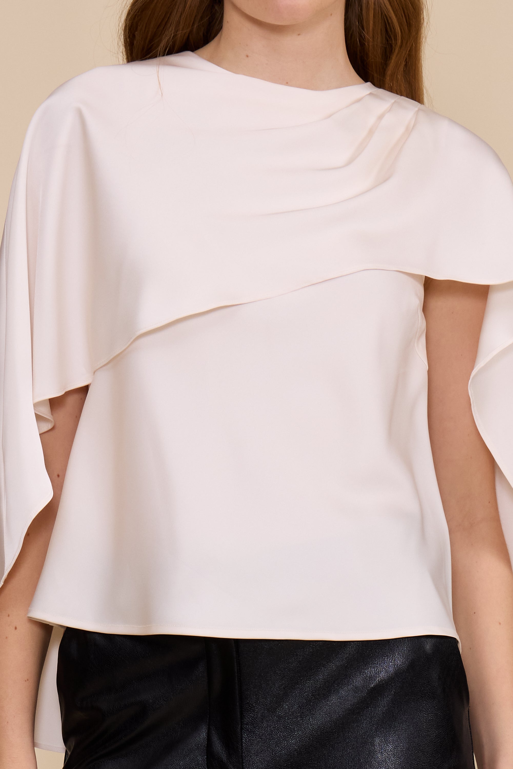 T5813 FIONA CAPE SATIN TOP
