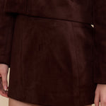 SK5587 LIAN MINI FAUX SUEDE SKIRT