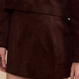 SK5587 LIAN MINI FAUX SUEDE SKIRT